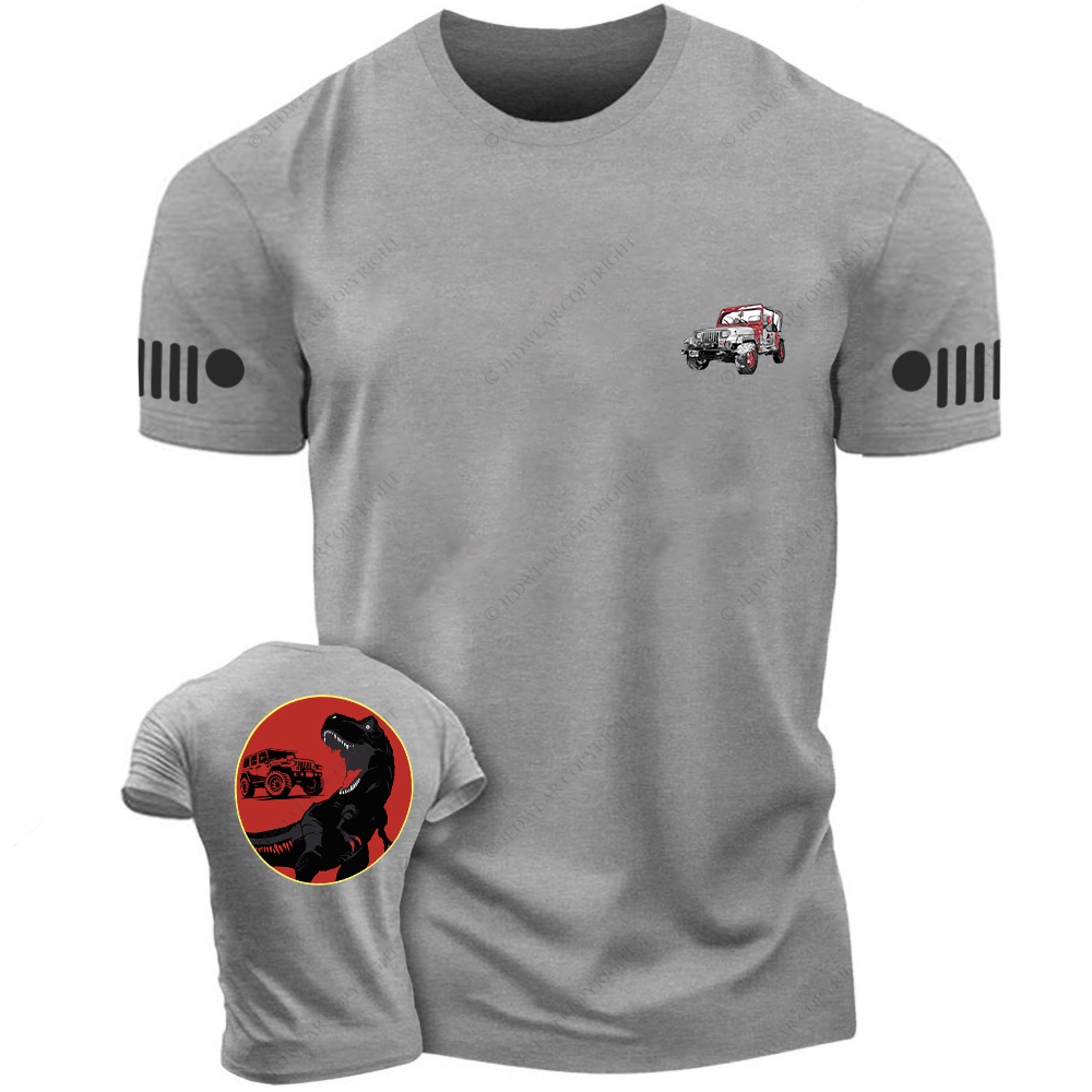 Red Dinosaur Front And Rear Design Jp T-shirt