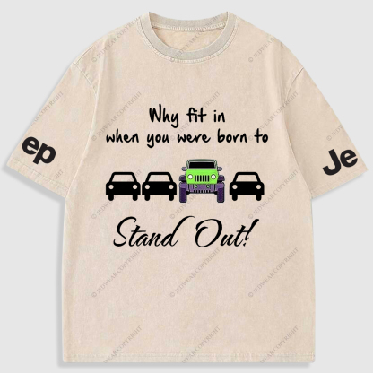 Why Fit In When You Were Born To Stand Out Washed T-Shirt