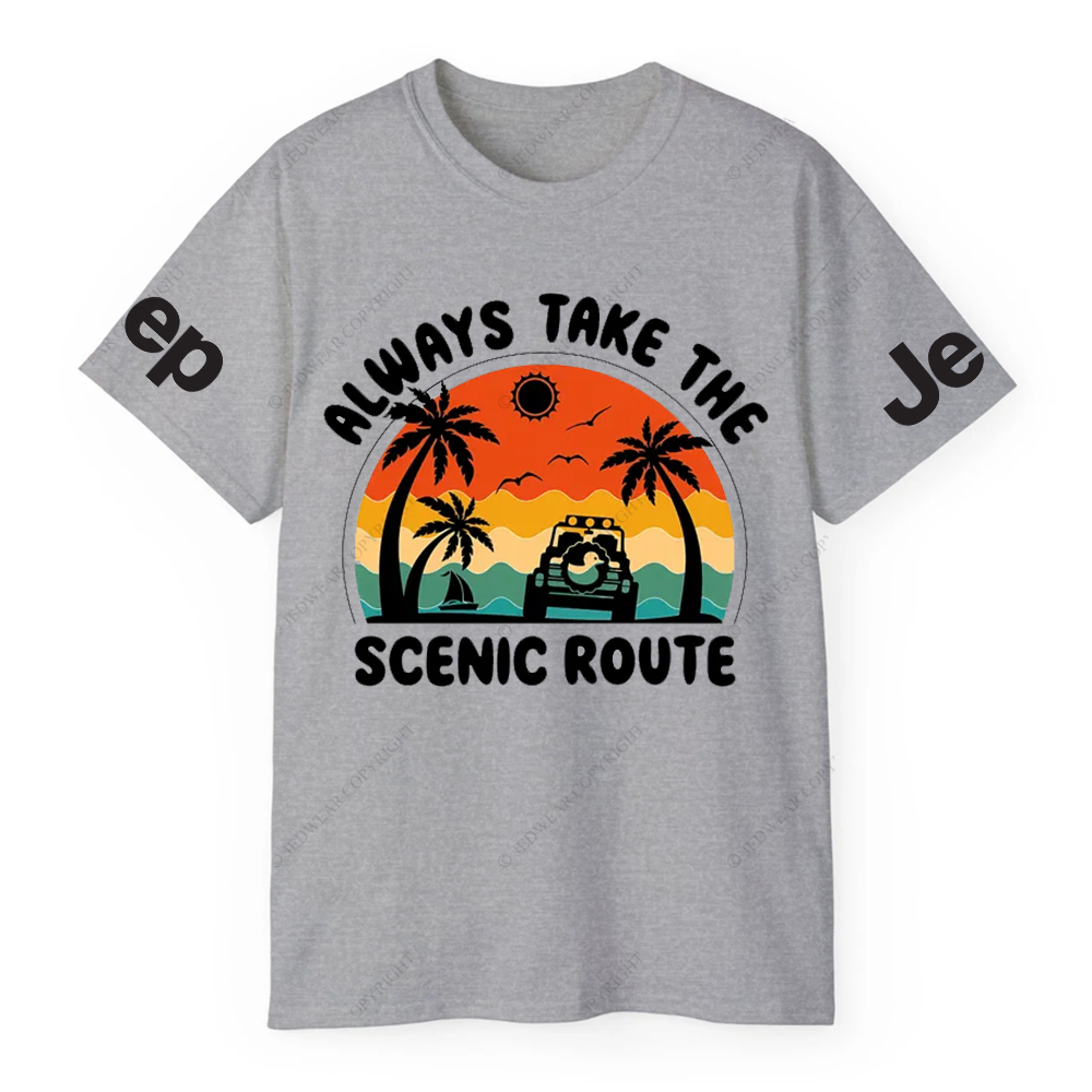 Duck Jp Beach Always Take The Scenic Route  T-Shirt