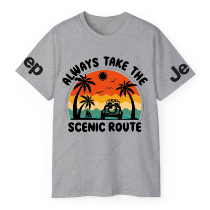 Duck Jp Beach Always Take The Scenic Route  T-Shirt