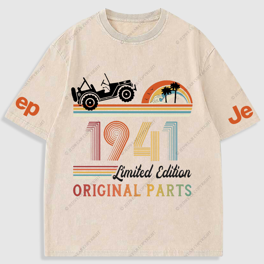 Original Parts  Limited Edition  Waves Coconut Tree Washed T-Shirt