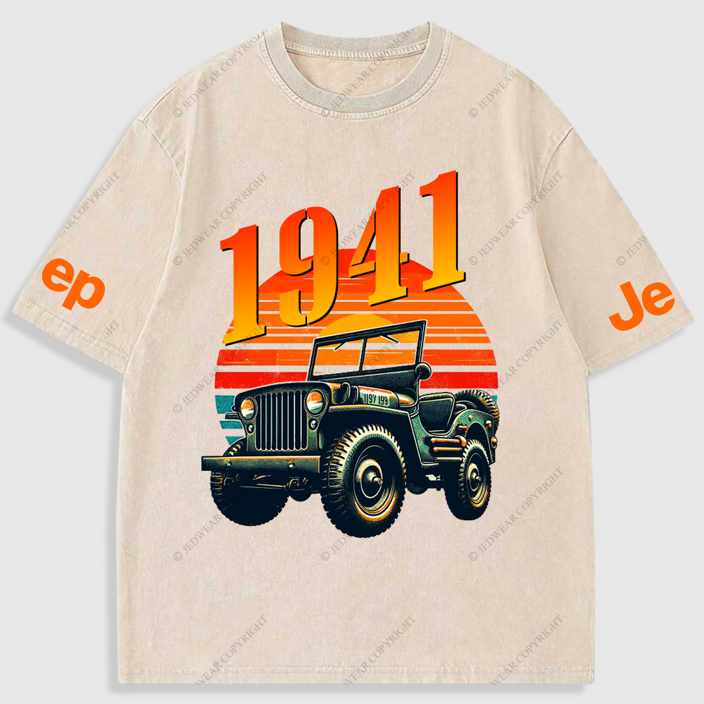 Jp Sunset 4X4 Cars Washed T-Shirt
