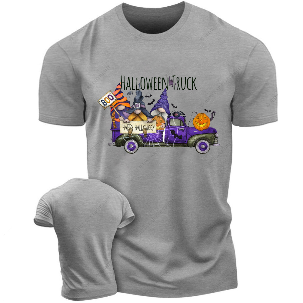 Pumpkin  Halloween Gnome Truck Jp T-Shirt