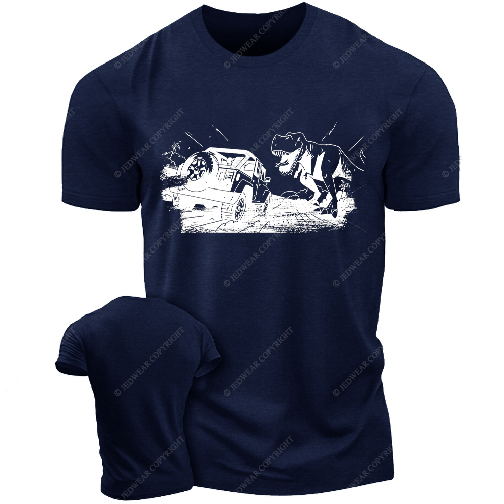 Dinosaur Black And White Illustration Jp T-Shirt