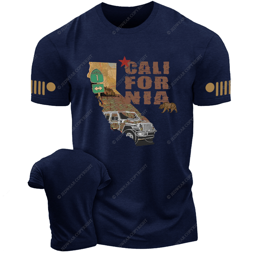 California Map Bear Star Jp T-Shirt