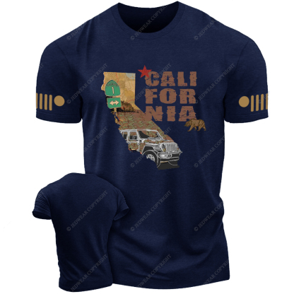California Map Bear Star Jp T-Shirt