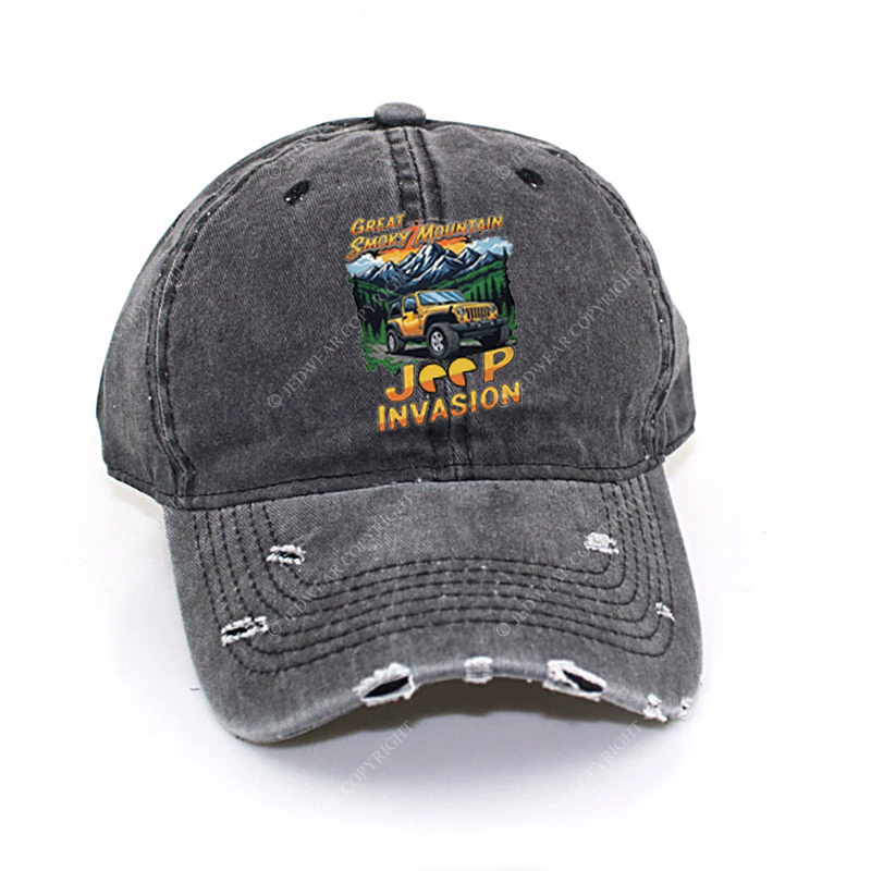 Great Smoky Mountain Invasion Sun Tree Vintage Style Jp Baseball Cap
