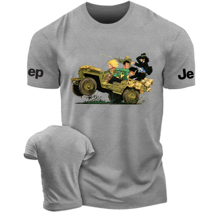 Funny Cartoon A Group Of Friends Traveling Jp T-Shirt