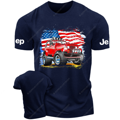 Red Wrangler American Flag Outdoor Jp T-Shirt