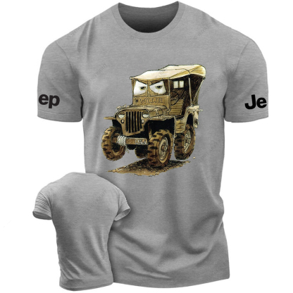 Funny Cute Willys Colored Pencil Drawing Jp T-Shirt