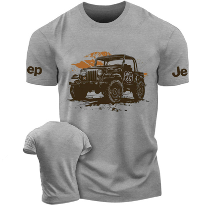 Vintage Retro Route 66 Classic Off Road Car  Desert Mountain Jp T-Shirt