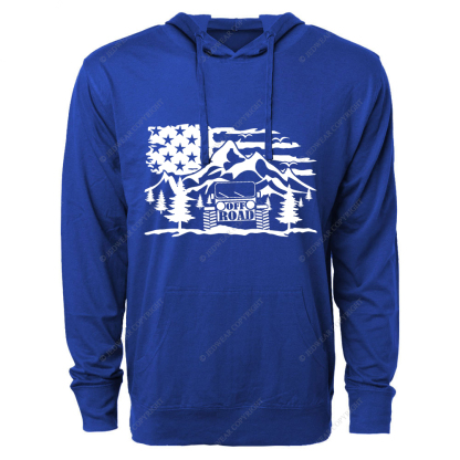 Off-Road Scene Truck Forest  4x4 Jp Oversized Lightweight Hoodie