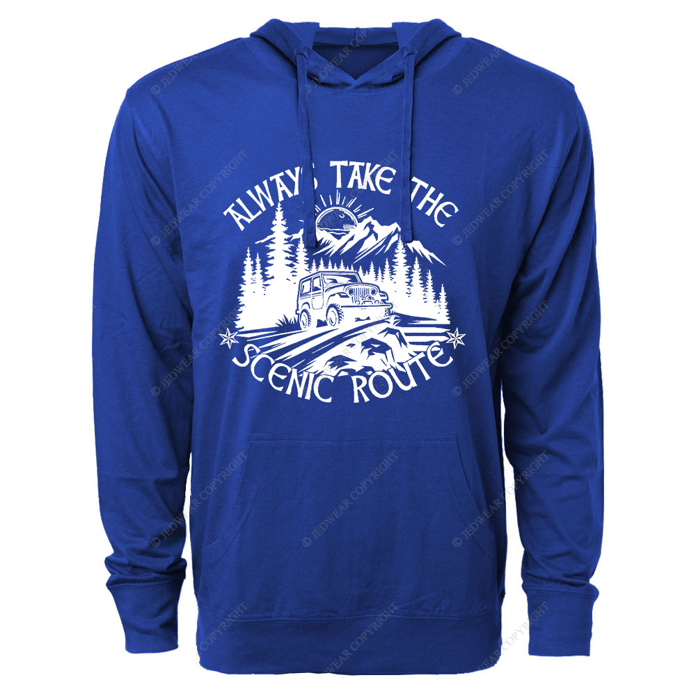 Always Take The Scenic Route Jp Oversized Lightweight Hoodie