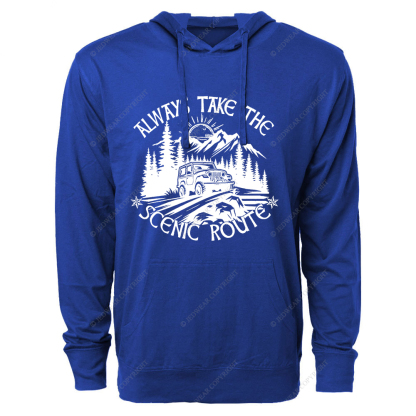 Always Take The Scenic Route Jp Oversized Lightweight Hoodie