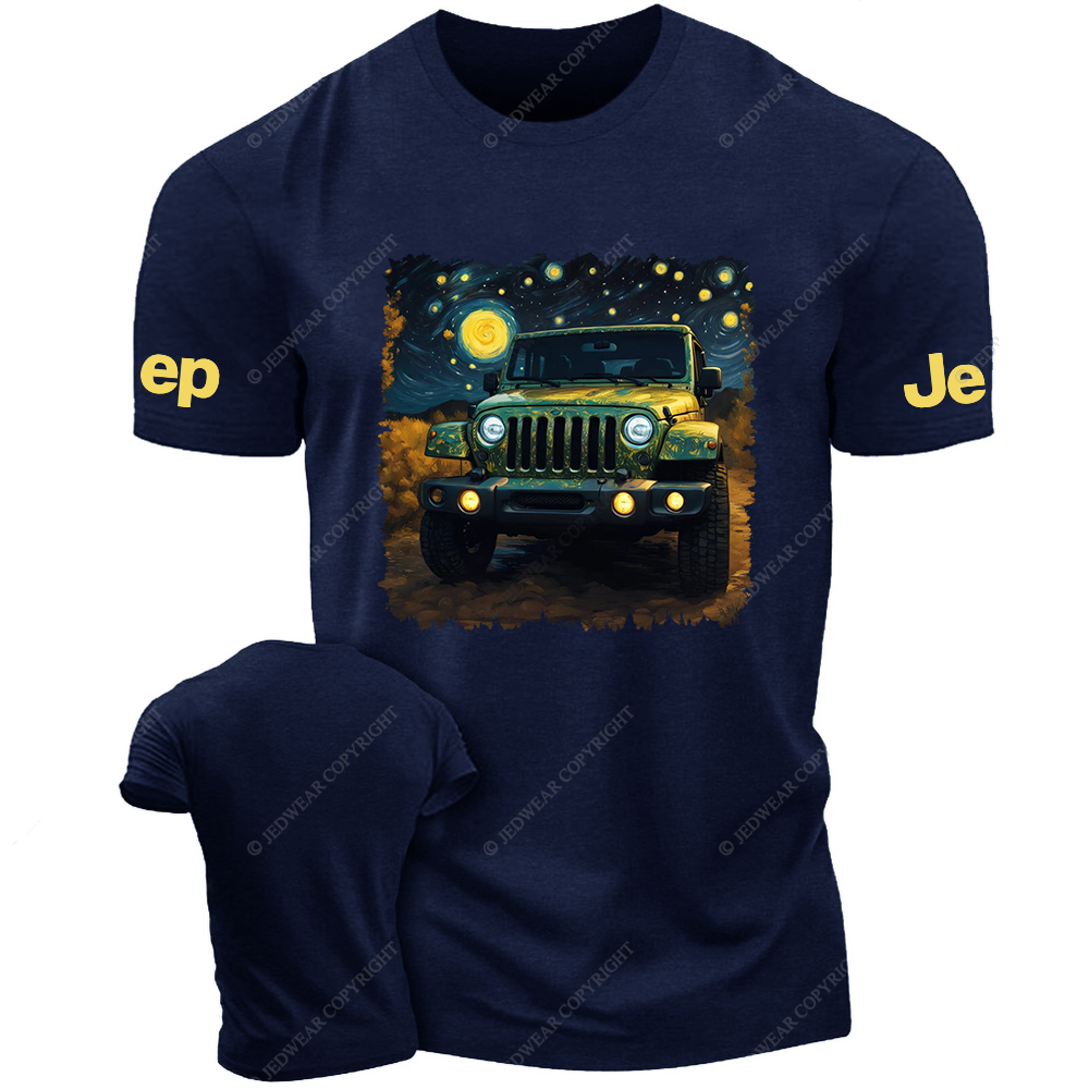 Off-Road Vehicle Under The Starry Sky Jp T-Shirt