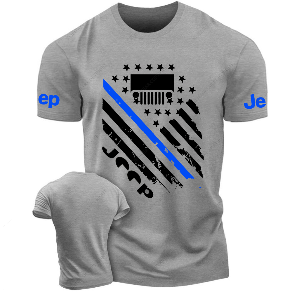 American Flag Star The Blue Line Police Jp T-Shirt