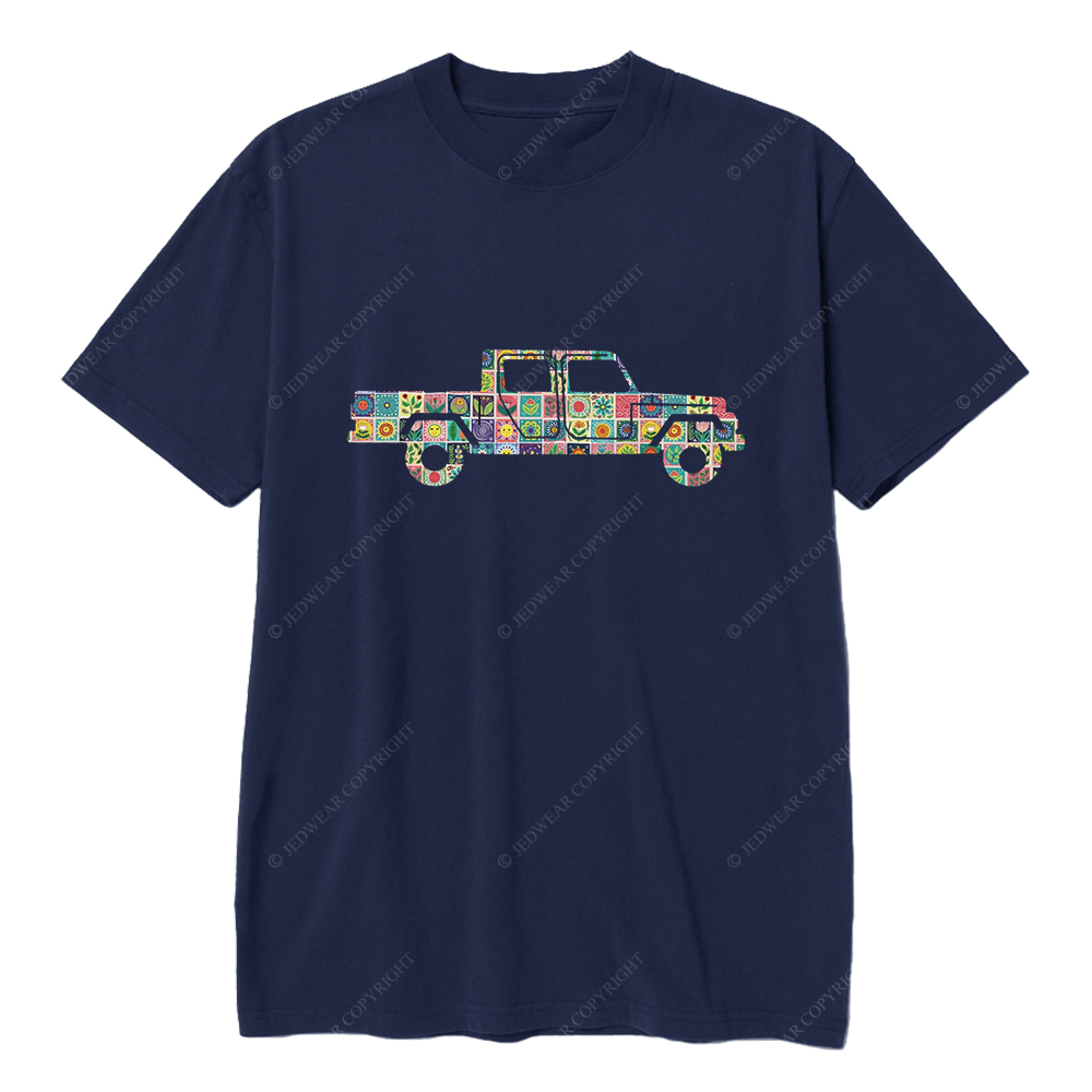 Folk Art Print Gladiator Truck Jp T-Shirt