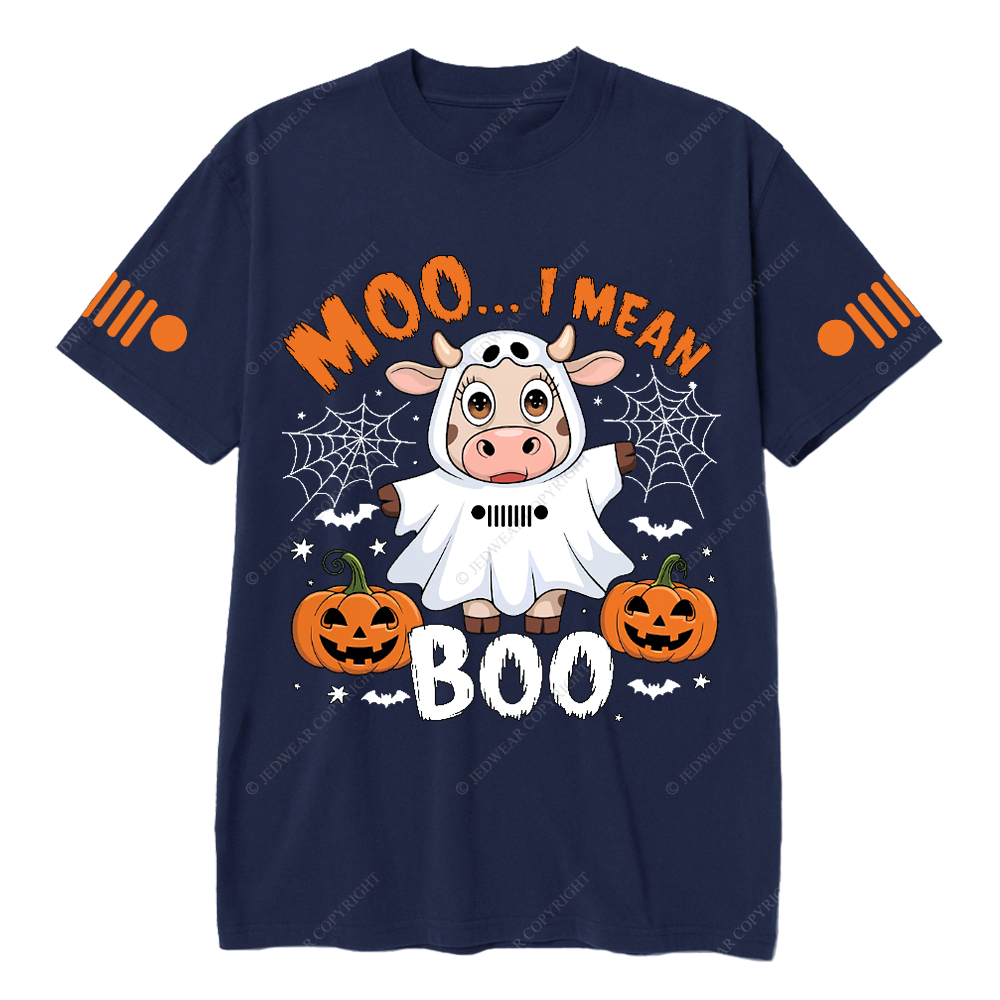 Halloween Cute Cow Ghost Moo I Mean Jp T-Shirt