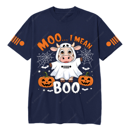 Halloween Cute Cow Ghost Moo I Mean Jp T-Shirt