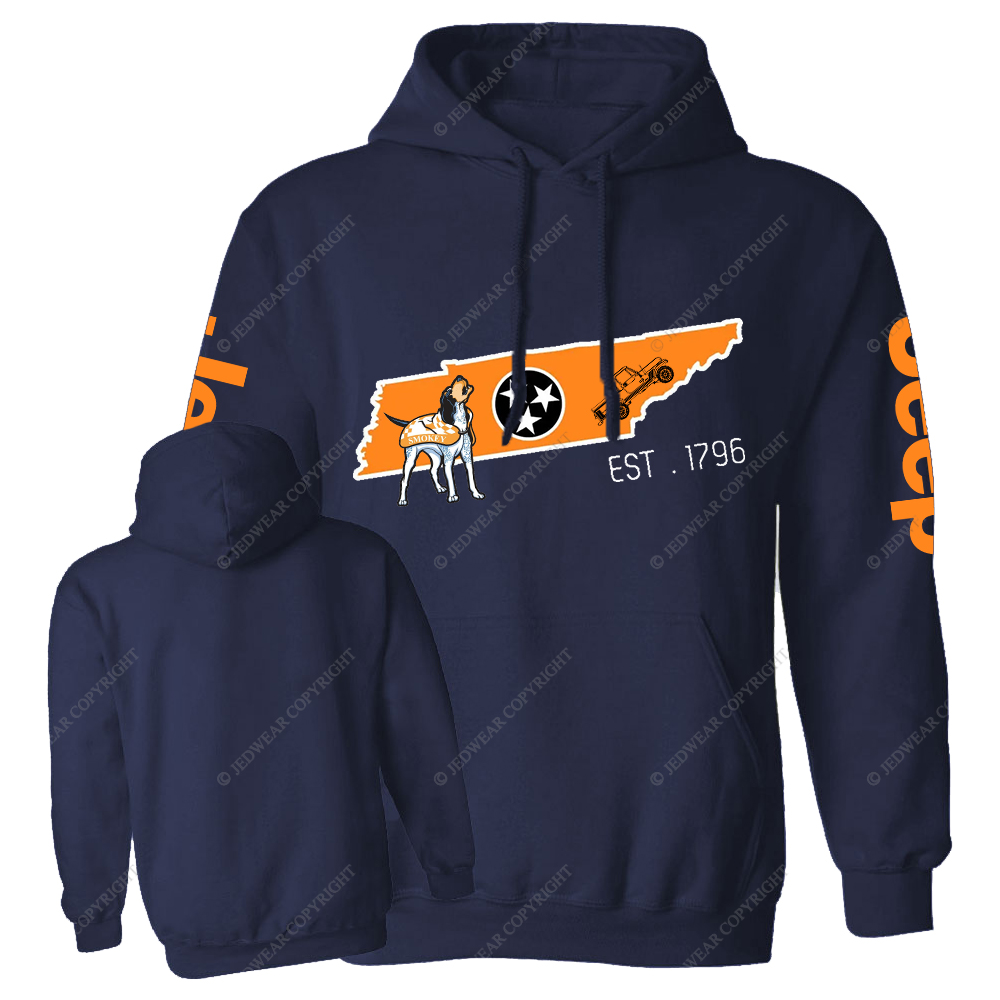 Tennessee Map Smokey Est 1796 Jp Oversized Hoodie