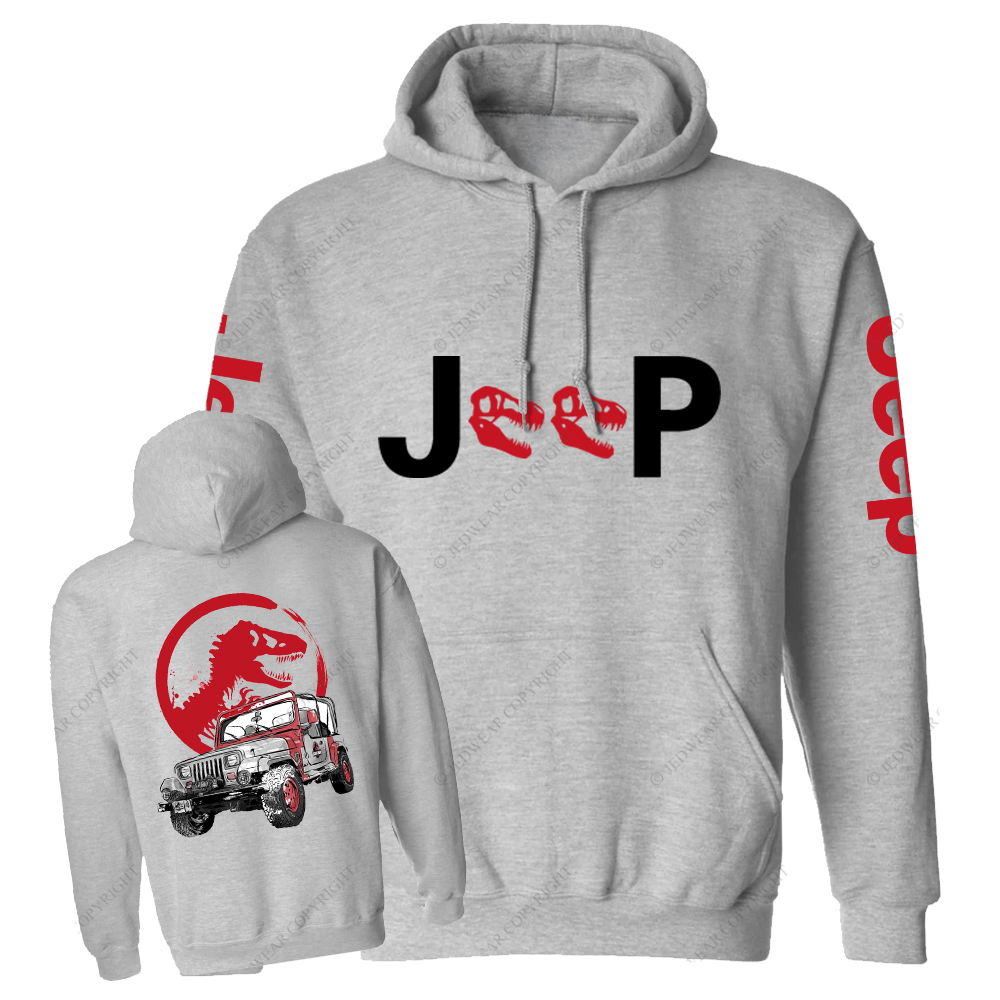 Dinosaur On The Back Of An Off-Road Vehicle Jp Casual Hoodie