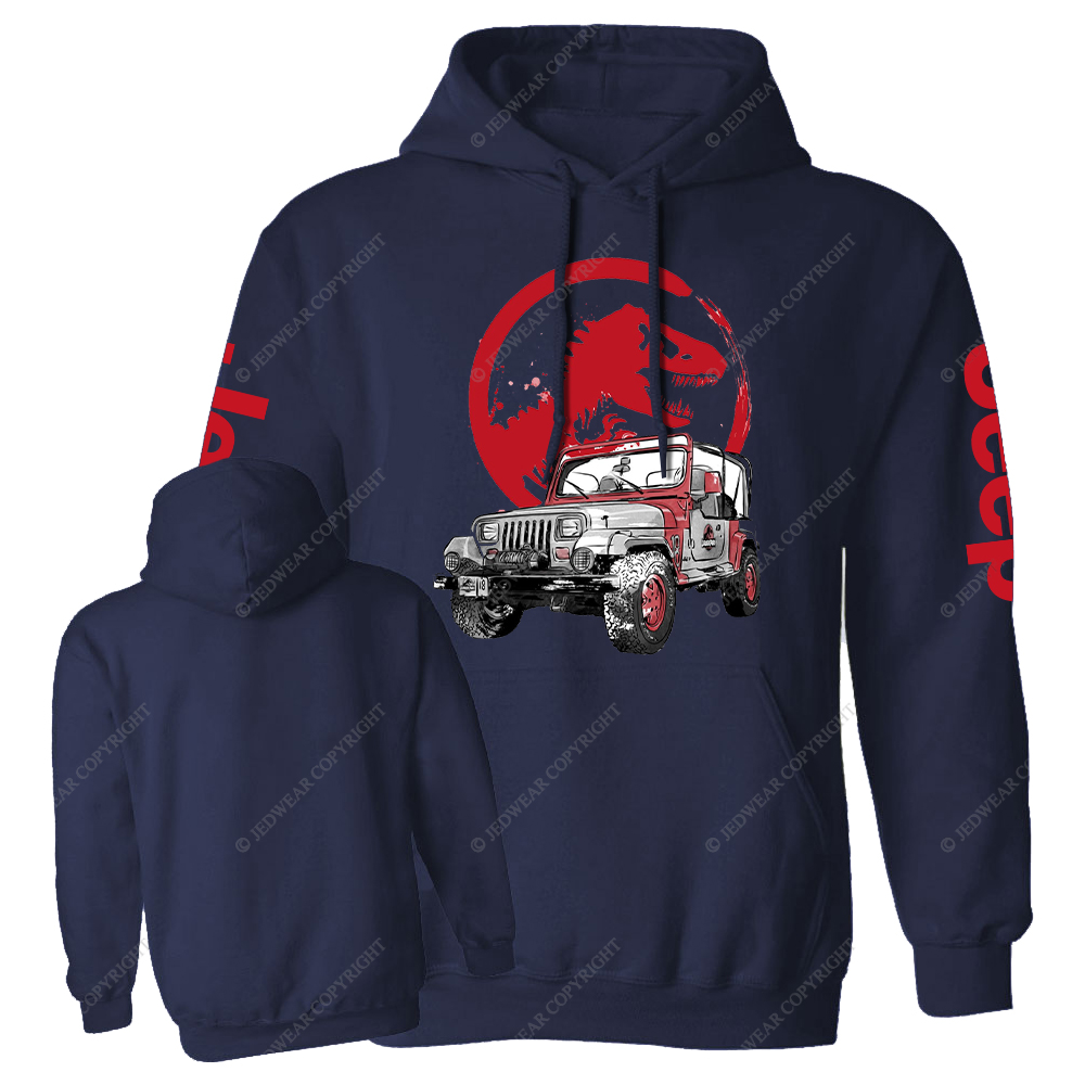 Dinosaur On The Back Of An Off-Road Vehicle Jp  Casual Hoodie