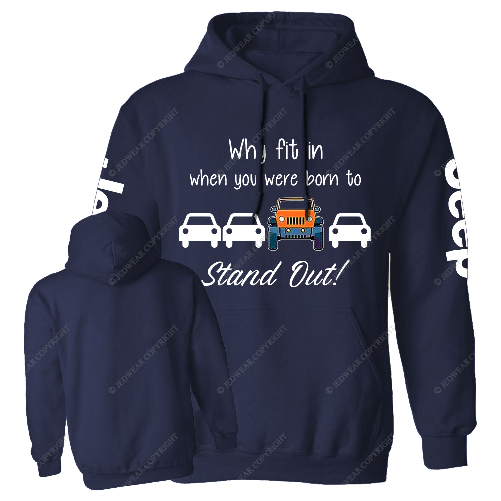 Orange Wrangler Why Fit In When You Were Born To Stand Out Jp Casual Hoodie