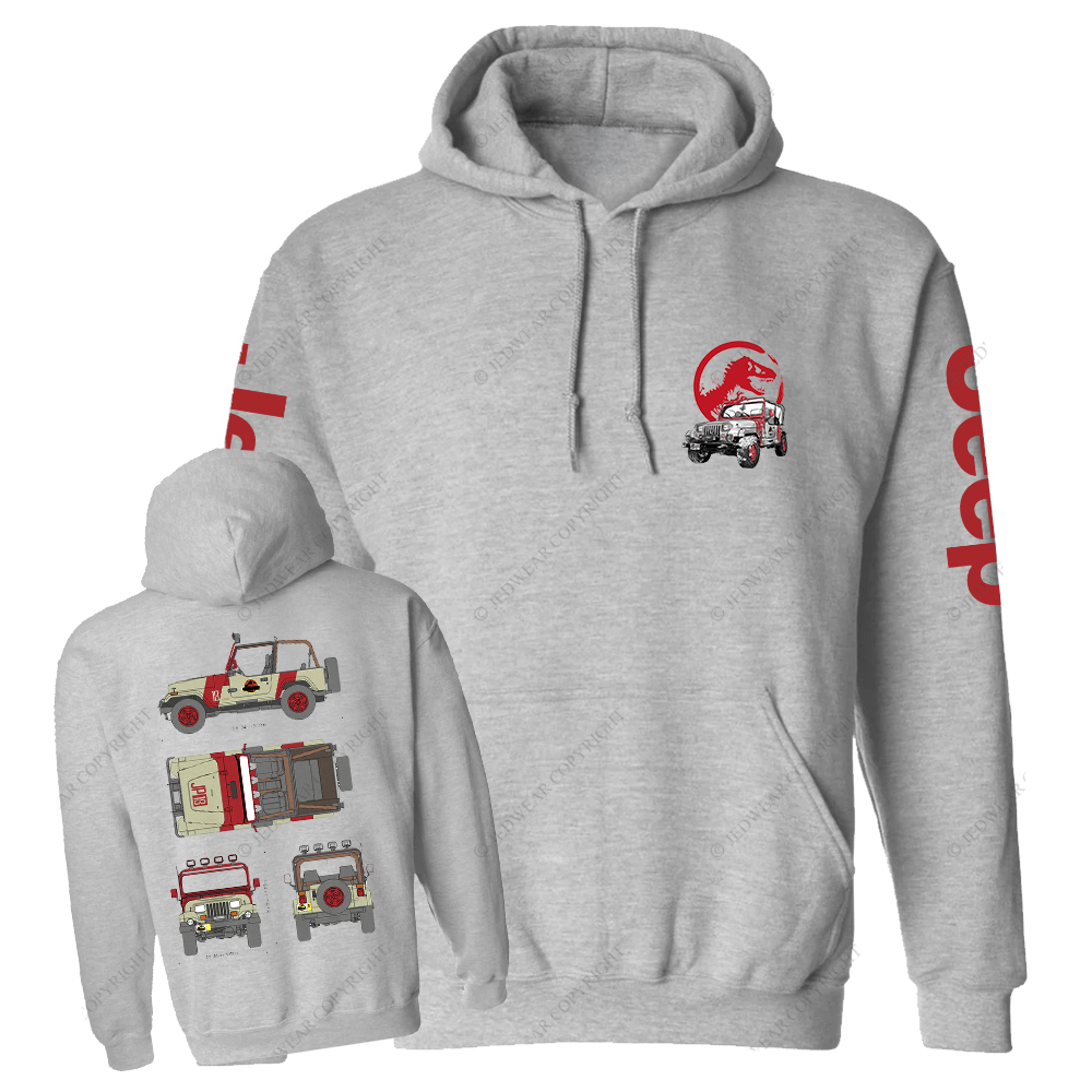 Dinosaur On The Back Of An Off-Road Vehicle Jp Casual Hoodie