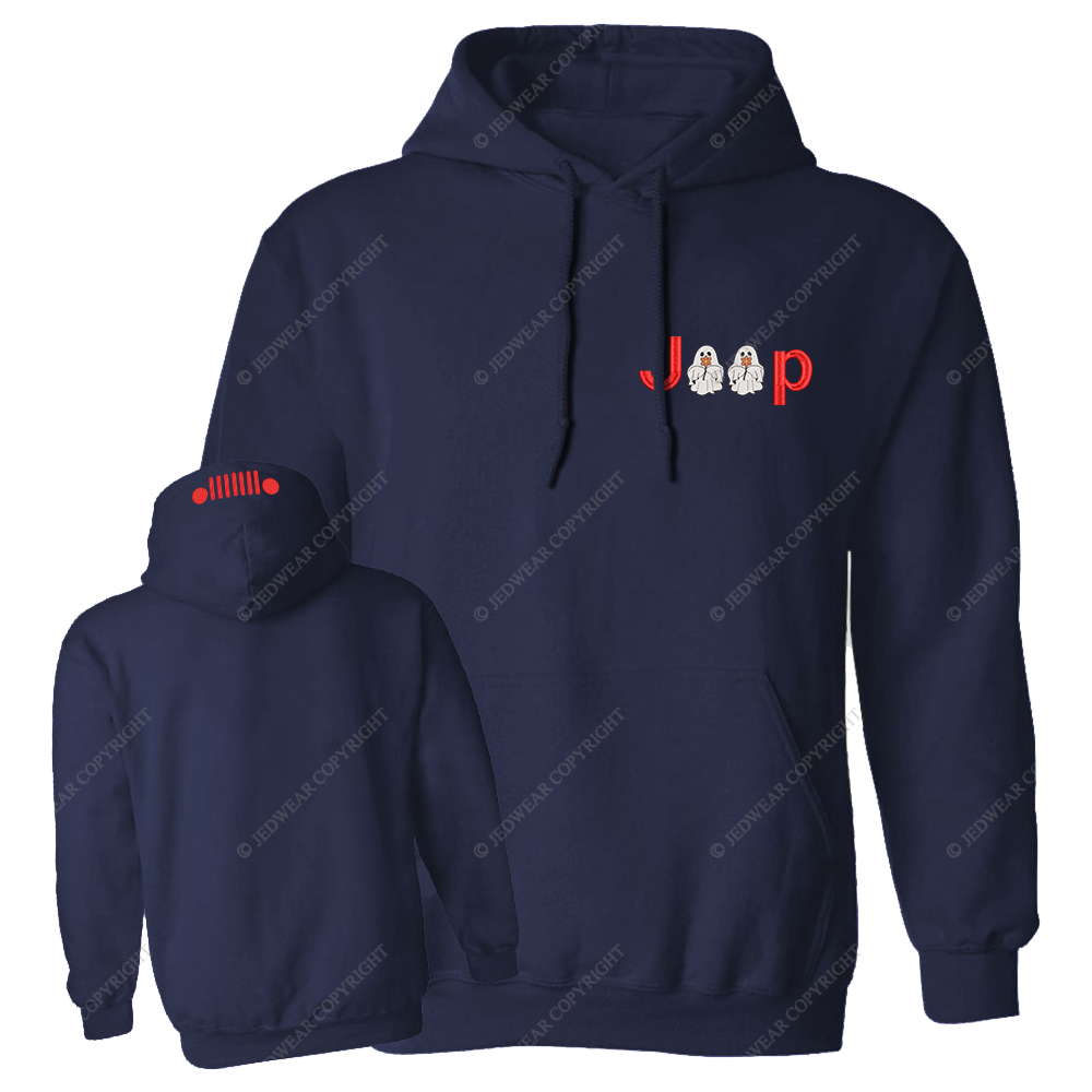Halloween Ghosts Jp Embroidered Casual Hoodie