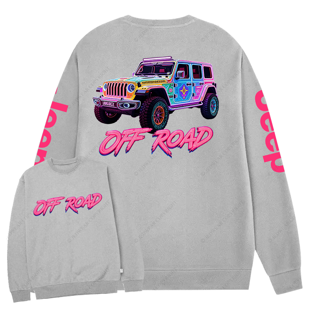 Colorful Neon Lines Jp Crew Neck Sweatshirt