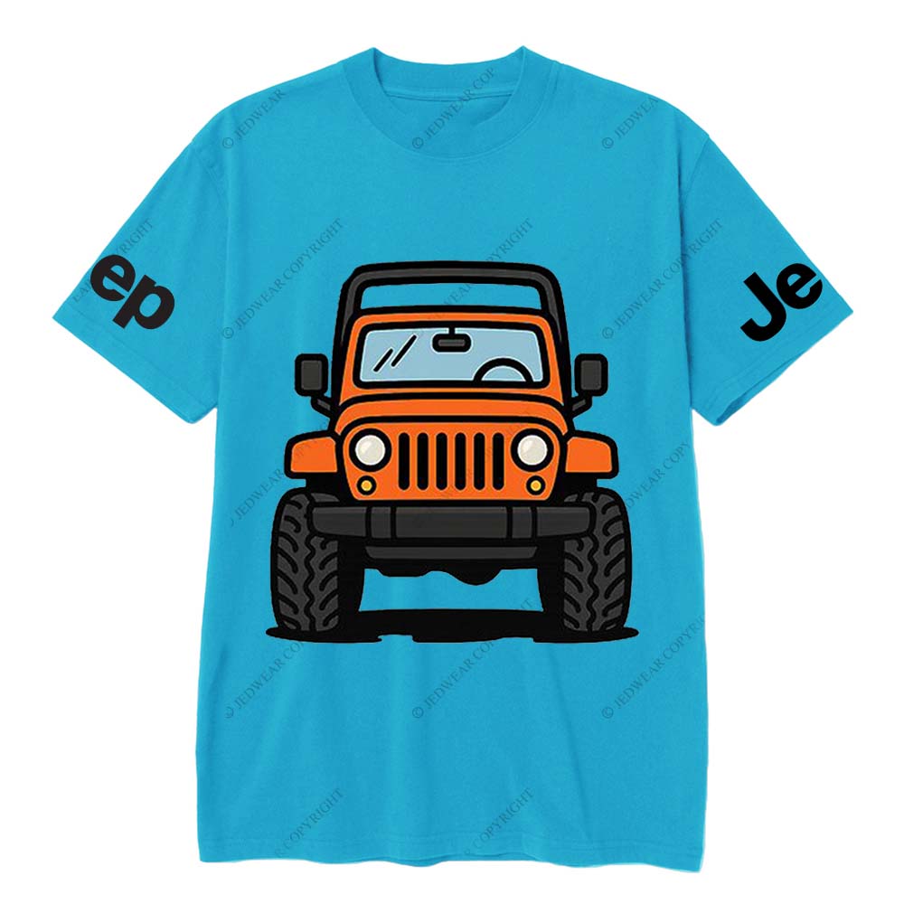 Vibrant Cartoon Orange Jp Pattern Gray Short - sleeved Jp T-Shirt
