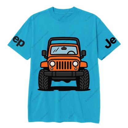 Vibrant Cartoon Orange Jp Pattern Gray Short - sleeved Jp T-Shirt