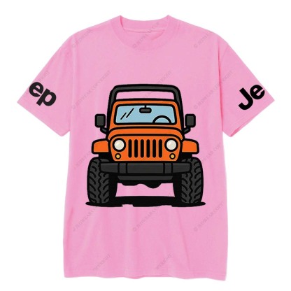 Vibrant Cartoon Orange Jp Pattern Gray Short - sleeved Jp T-Shirt