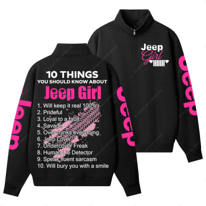 Jp Girl 10 Things Half-Zip Jacket Sweatshirt