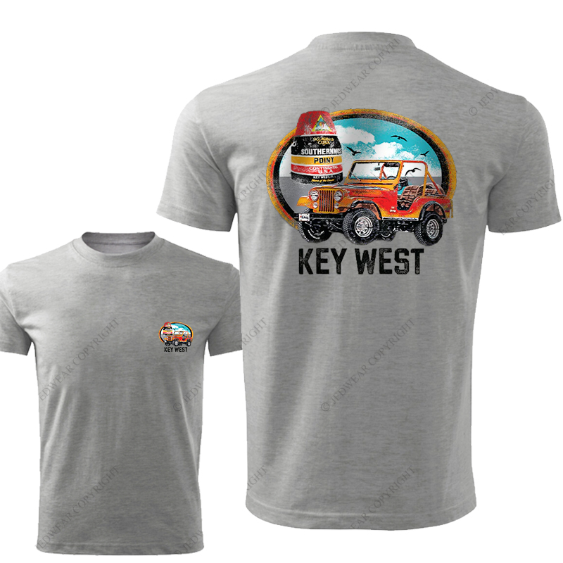 Hawaii Key West Four-wheeler On The Seaside Seagulls Blue Sky JP T-Shirt