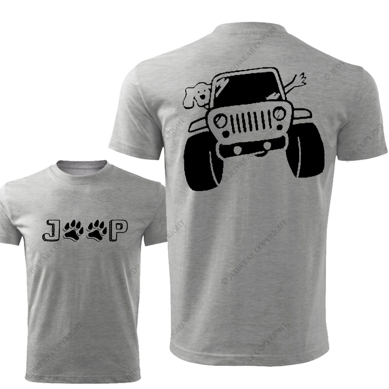 Dog And His Owner Waving From Car Jp T-Shirt