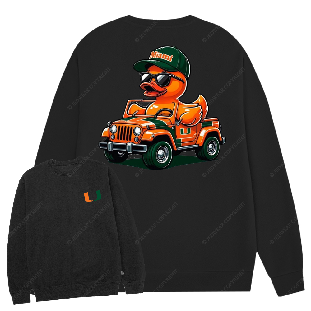 University Of Miami Duck Jp Crew Neck Sweatshirt