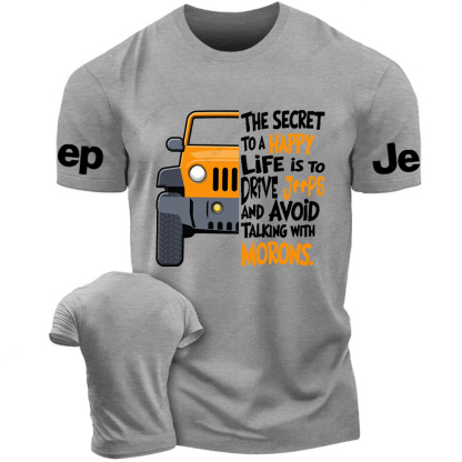 Orange Car The Secret To A Happy Life Is To Drive Jp T-Shirt