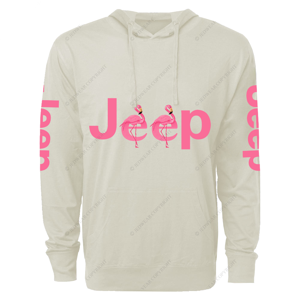 Pink Swan Flamingo Jp Lightweight Hoodie