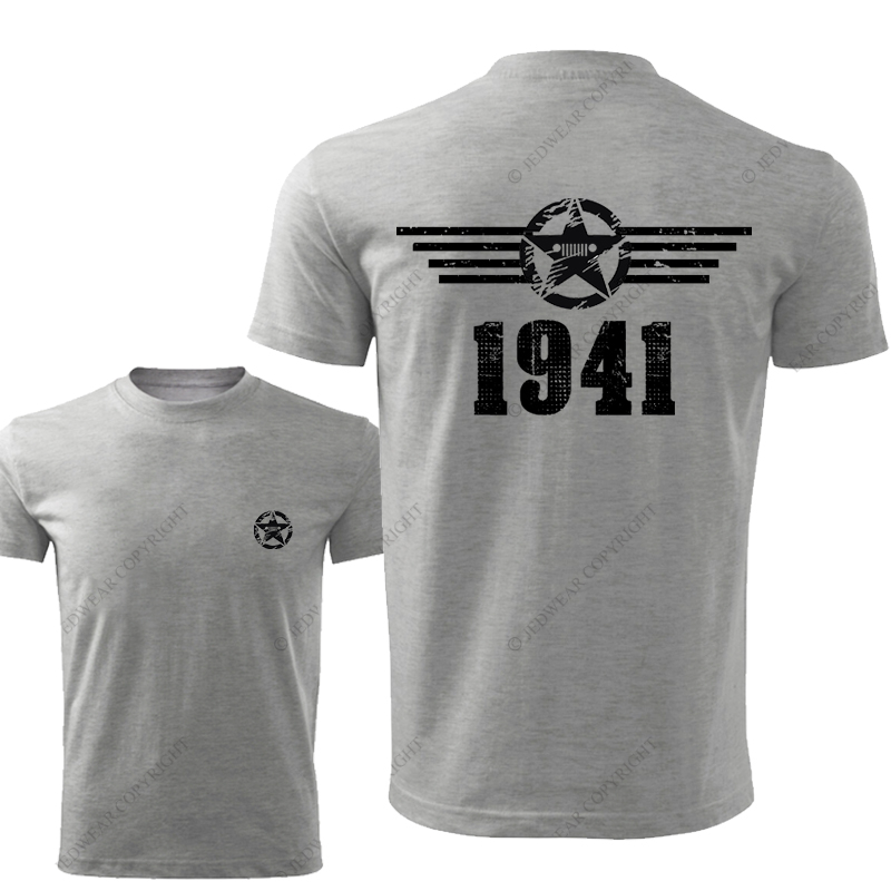 JP Created Times Since 1941 Military Star Front And Rear Design JP T-Shirt