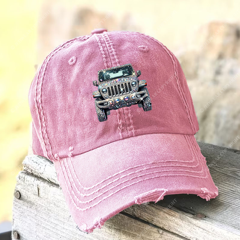Bling Sparkle Rhinestone Car Glam Girl Jp Baseball Cap
