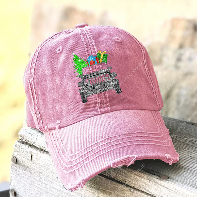 Merry Christmas Bling Car Jp Baseball Cap