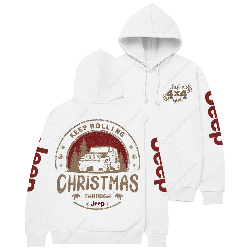 Keep Rolling Through Christmas Jp Casual Hoodie