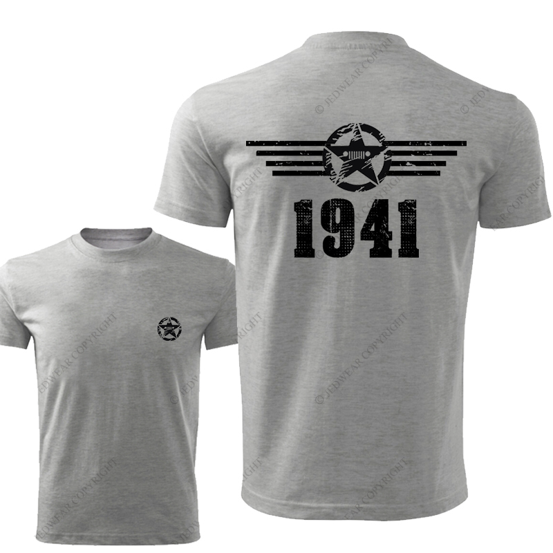 JP Created Times Since 1941 Military Star Front And Rear Design JP T-Shirt