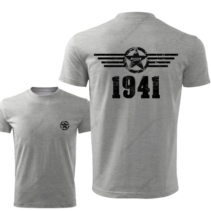 JP Created Times Since 1941 Military Star Front And Rear Design JP T-Shirt