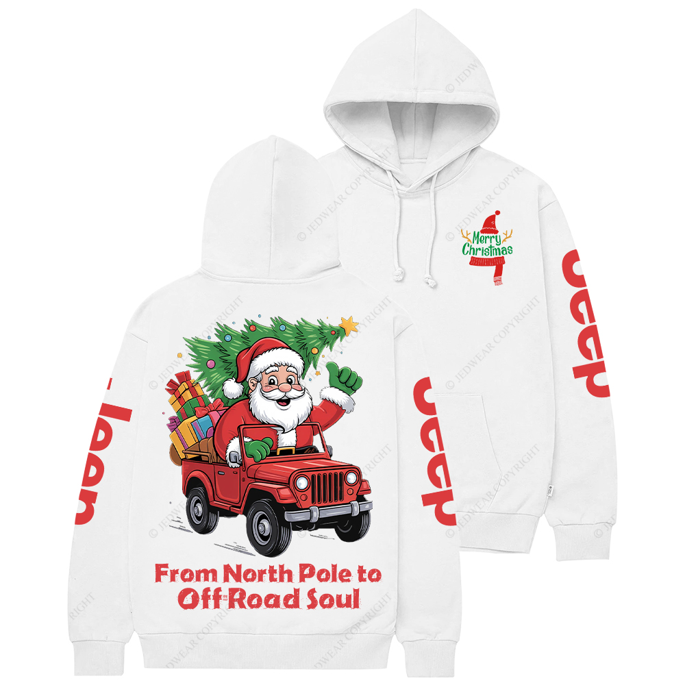 Christmas Santa Riding Monster Truck Xmas Jp Casual Hoodie