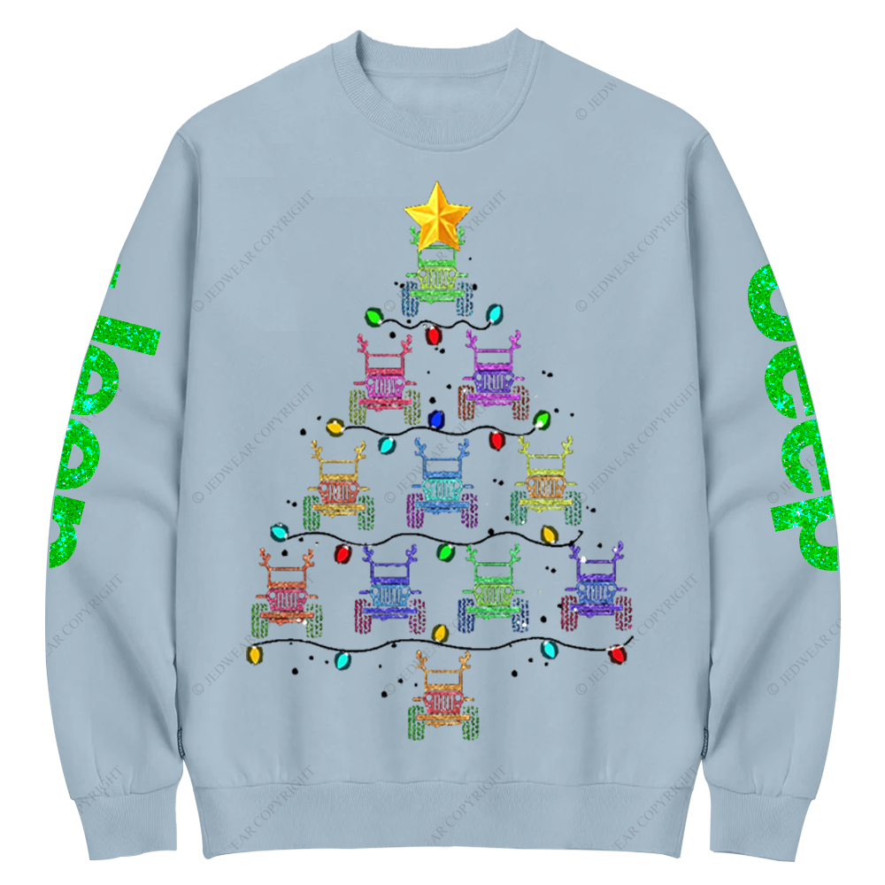 Bling Car Merry Christmas Jp Crew Neck Sweatshirt