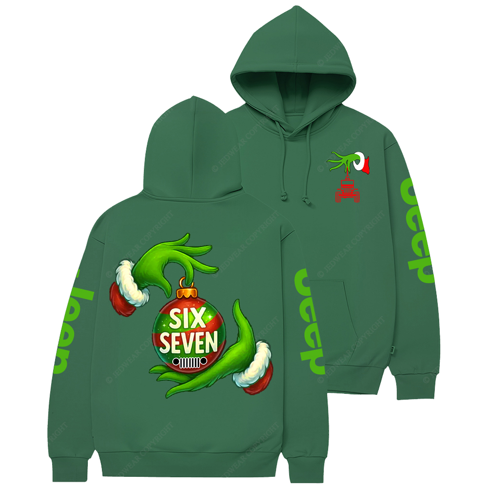 Six Seven Christmas Slang Xmas Meme Funny Number Jp Casual Hoodie