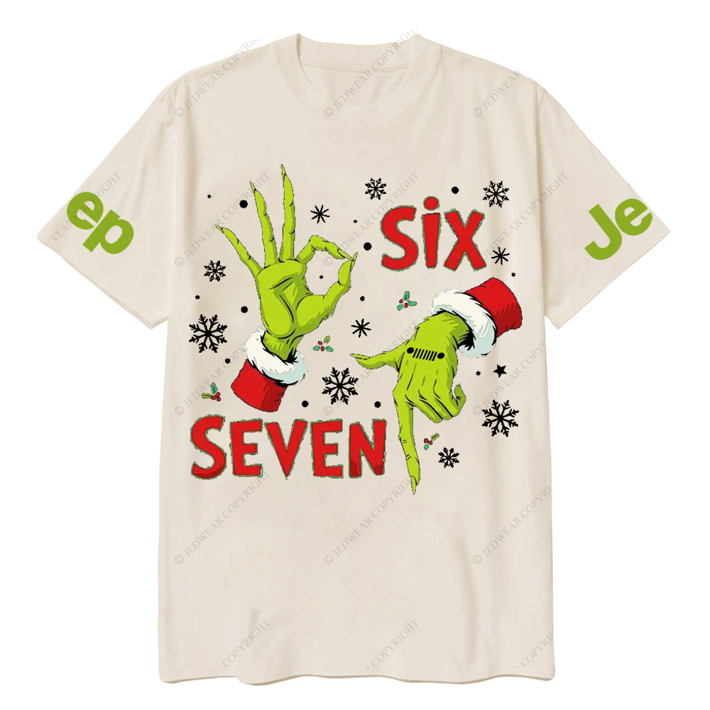 Viral Six Seven Christmas Meme Funny Internet Joke  Jp T-Shirt