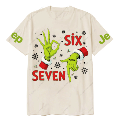 Viral Six Seven Christmas Meme Funny Internet Joke  Jp T-Shirt